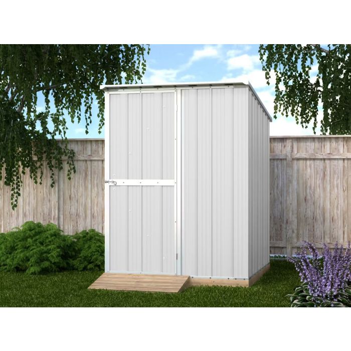 Box in Acciaio Zincato Casetta da Giardino in Lamiera 1.55 x 1.75 m x h2.02 m - 60 KG – 2.71 metri quadri - BIANCO