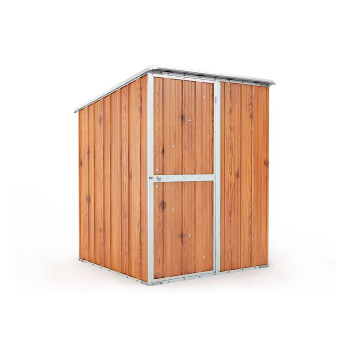 Box in Acciaio Zincato Casetta da Giardino in Lamiera 1.55 x 1.75 m x h2.02 m - 60 KG – 2.71 metri quadri - LEGNO