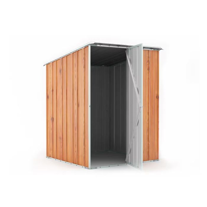 Box in Acciaio Zincato Casetta da Giardino in Lamiera 1.55 x 1.75 m x h2.02 m - 60 KG – 2.71 metri quadri - LEGNO