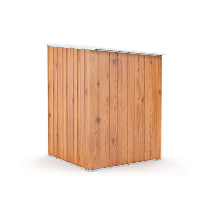 Box in Acciaio Zincato Casetta da Giardino in Lamiera 1.55 x 1.75 m x h2.02 m - 60 KG – 2.71 metri quadri - LEGNO