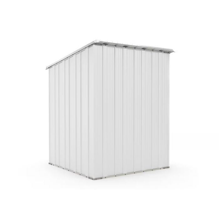 Box in Acciaio Zincato Casetta da Giardino in Lamiera 1.55 x 1.75 m x h2.02 m - 60 KG – 2.71 metri quadri - BIANCO