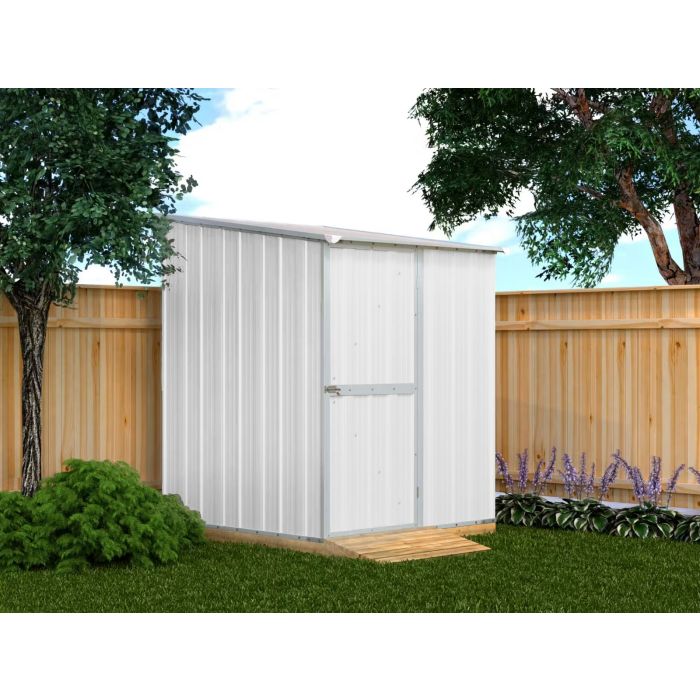 Box in Acciaio Zincato Casetta da Giardino in Lamiera 1.55 x 1.75 m x h2.02 m - 60 KG – 2.71 metri quadri - BIANCO