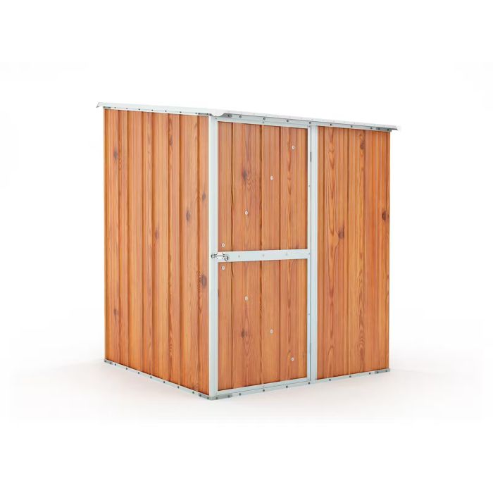Box in Acciaio Zincato Casetta da Giardino in Lamiera 1.55 x 1.75 m x h2.02 m - 60 KG – 2.71 metri quadri - LEGNO