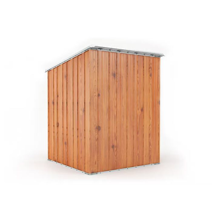 Box in Acciaio Zincato Casetta da Giardino in Lamiera 1.55 x 1.75 m x h2.02 m - 60 KG – 2.71 metri quadri - LEGNO