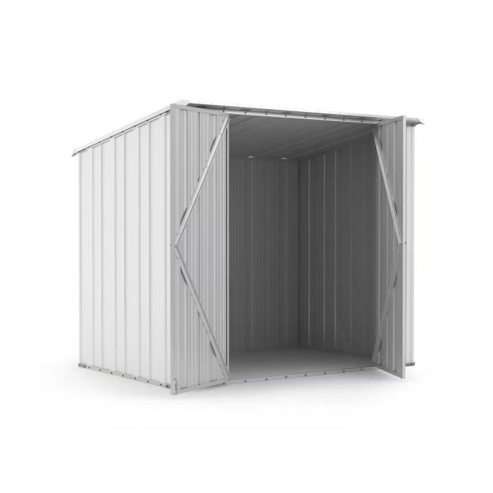 Box in Acciaio Zincato Casetta da Giardino in Lamiera 2.31 x 1.75 m x h2.02 m - 81 KG – 4.04 metri quadri - BIANCO