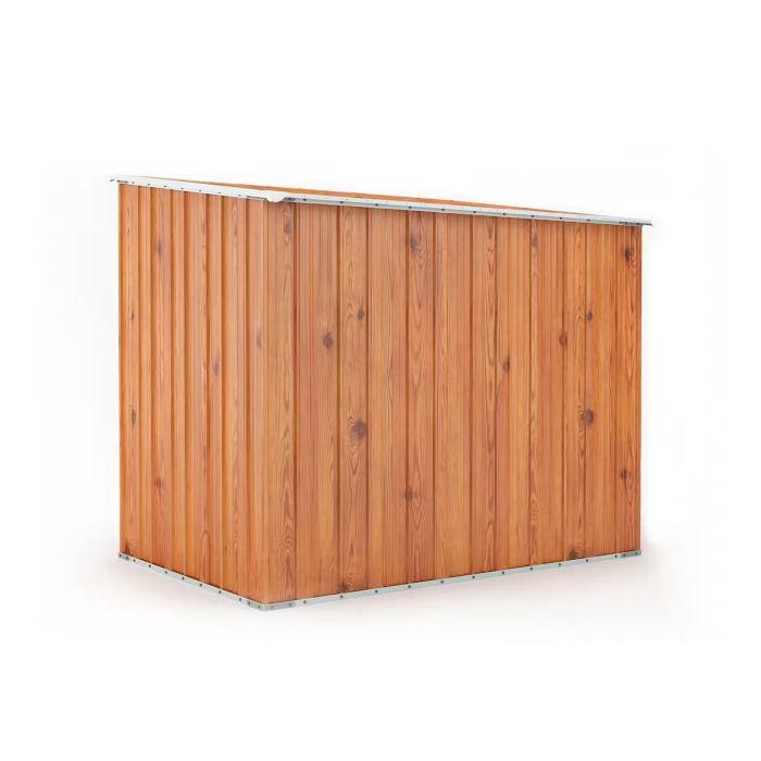 Box in Acciaio Zincato Casetta da Giardino in Lamiera 2.31 x 1.75 m x h2.02 m - 81 KG – 4.04 metri quadri - LEGNO