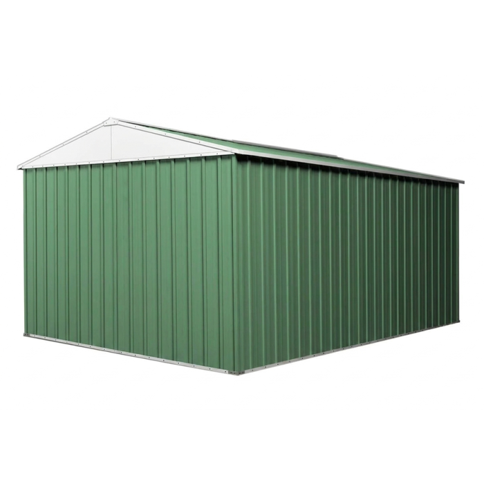 Box in Acciaio Zincato Casetta da Giardino in Lamiera 2.76 x 4.30 m x h2.32 m - 230 KG - 11,87 metri quadri - VERDE