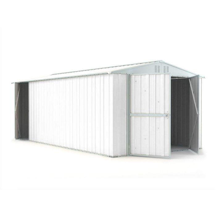 Box in Acciaio Zincato 3.27 x 6.11 m x h2.35 m - 346 KG – 19 metri quadri - BIANCO