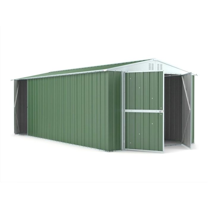 Box in Acciaio Zincato 3.27 x 6.11 m x h2.35 m - 346 KG – 19 metri quadri - VERDE