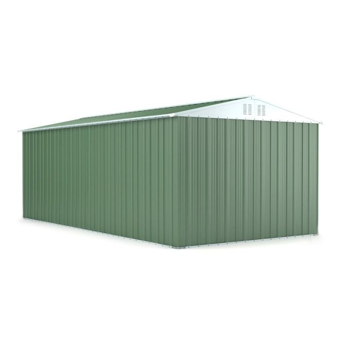 Box in Acciaio Zincato 3.27 x 6.11 m x h2.35 m - 346 KG – 19 metri quadri - VERDE