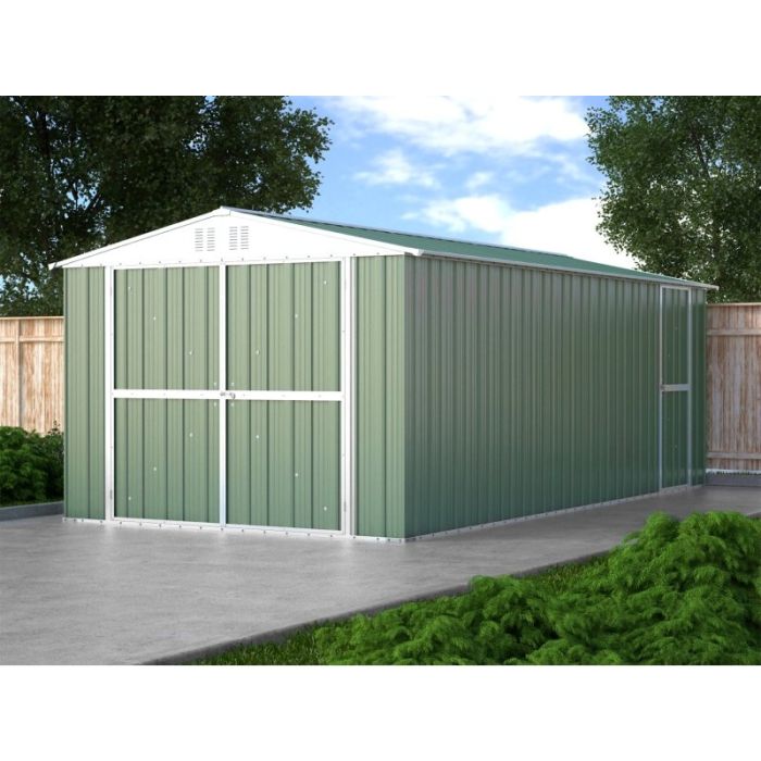 Box in Acciaio Zincato 3.27 x 6.11 m x h2.35 m - 346 KG – 19 metri quadri - VERDE