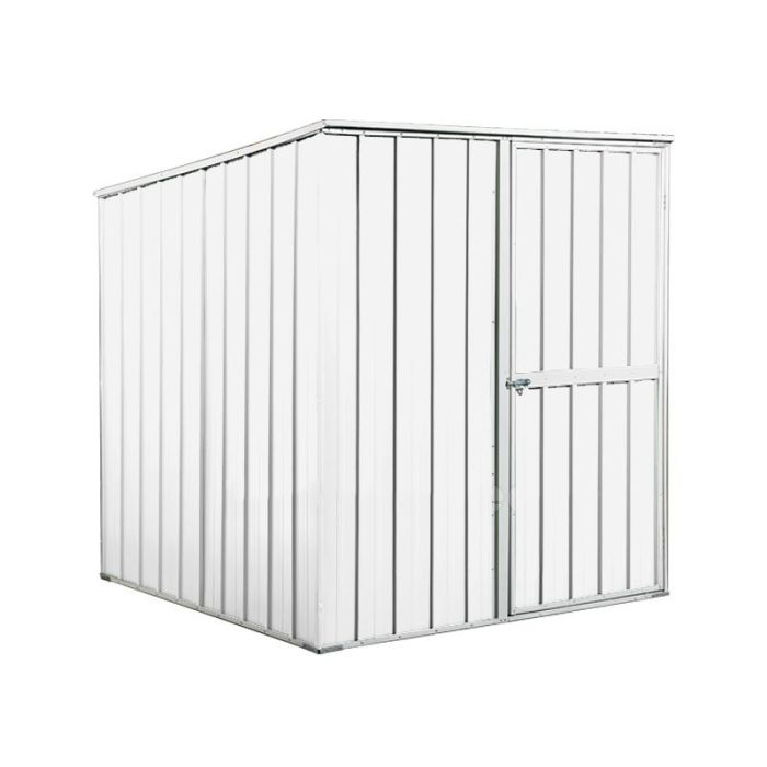 Box in Acciaio Zincato Casetta da Giardino in Lamiera 1.75 x 1.85 m x h1.92 m - 70 KG - 3,24 metri quadri - BIANCO