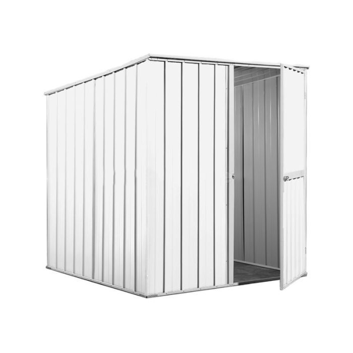 Box in Acciaio Zincato Casetta da Giardino in Lamiera 1.75 x 1.85 m x h1.92 m - 70 KG - 3,24 metri quadri - BIANCO