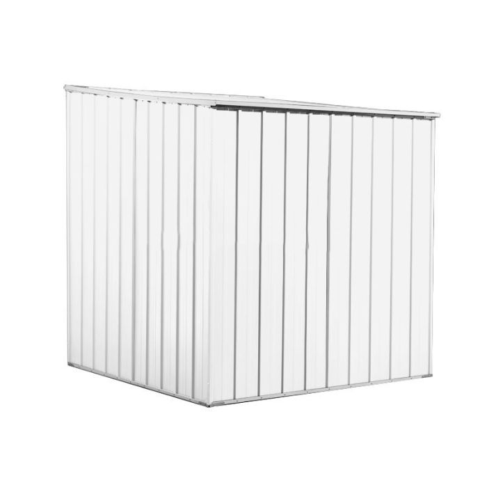 Box in Acciaio Zincato Casetta da Giardino in Lamiera 1.75 x 1.85 m x h1.92 m - 70 KG - 3,24 metri quadri - BIANCO