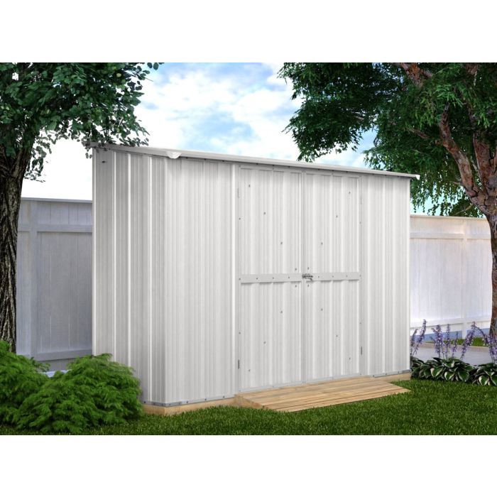 Box in Acciaio Zincato 3.07 x 1.00 m x h1.92 m - 75 KG - 3.07 metri quadri - BIANCO