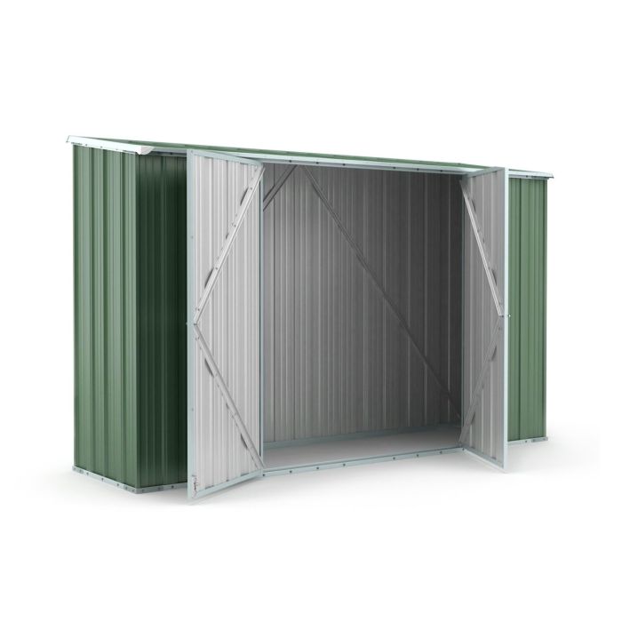 Box in Acciaio Zincato 3.07 x 1.00 m x h1.92 m - 75 KG - 3.07 metri quadri - VERDE