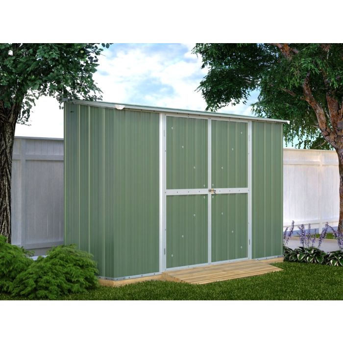 Box in Acciaio Zincato 3.07 x 1.00 m x h1.92 m - 75 KG - 3.07 metri quadri - VERDE