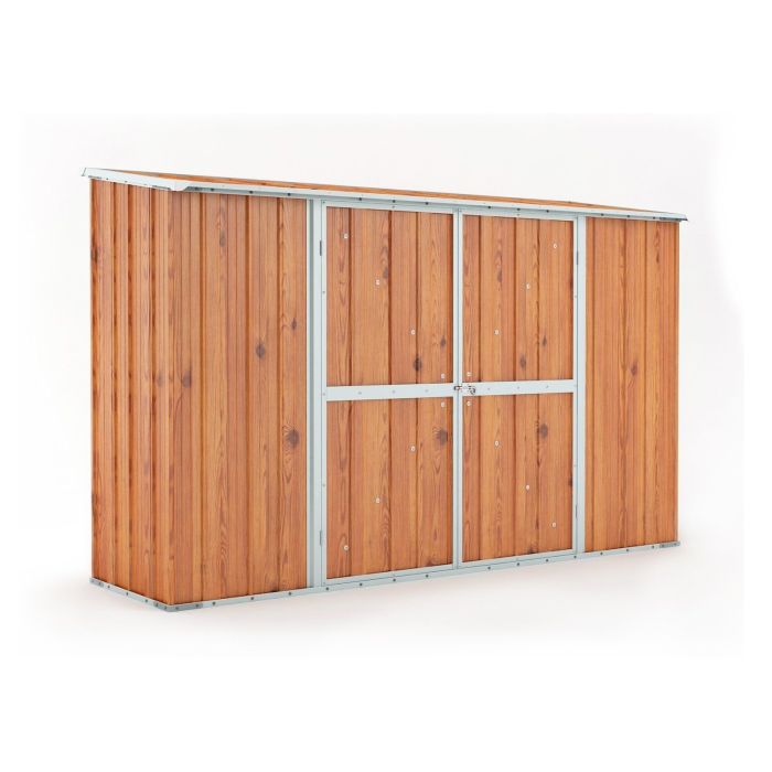 Box in Acciaio Zincato 3.07 x 1.00 m x h1.92 m - 75 KG - 3.07 metri quadri - LEGNO