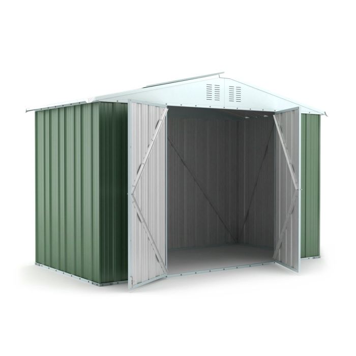Box in Acciaio Zincato 3.27 x 1.55 m x h2.17 m - 114 KG - 5.06 metri quadri - VERDE