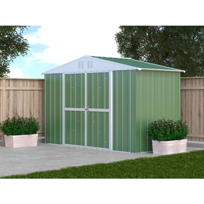 Box in Acciaio Zincato 3.27 x 1.55 m x h2.17 m - 114 KG - 5.06 metri quadri - VERDE
