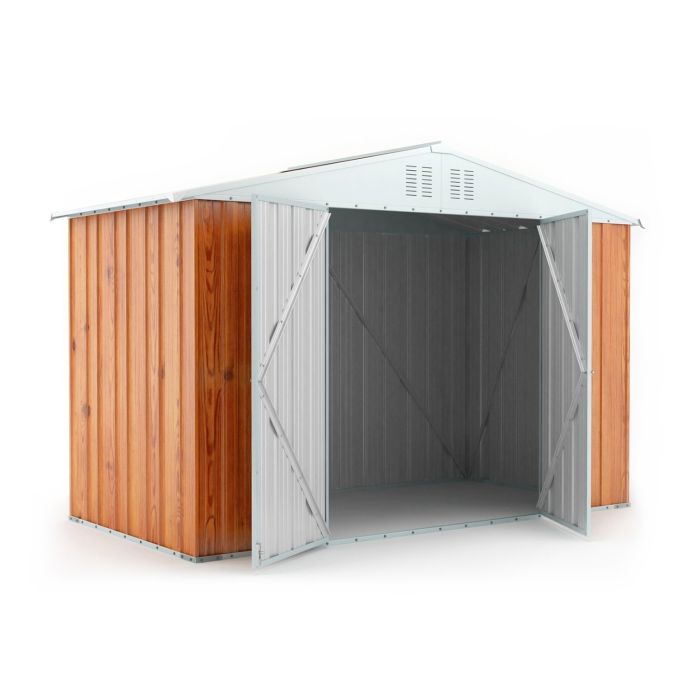 Box in Acciaio Zincato 3.27 x 1.55 m x h2.17 m - 114 KG - 5.06 metri quadri - LEGNO