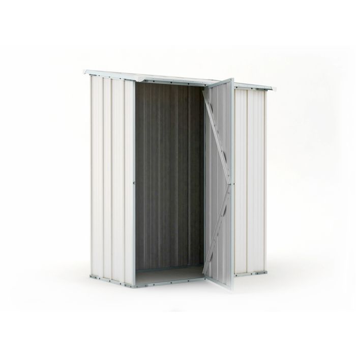 Box in Acciaio Zincato Casetta da Giardino Esterna 1.55 x 1.00 m x h1.92 m - 50 KG – 1,55 metri quadri – BIANCO
