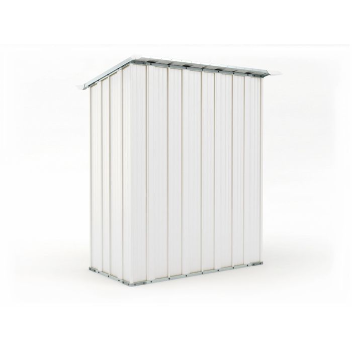 Box in Acciaio Zincato Casetta da Giardino Esterna 1.55 x 1.00 m x h1.92 m - 50 KG – 1,55 metri quadri – BIANCO