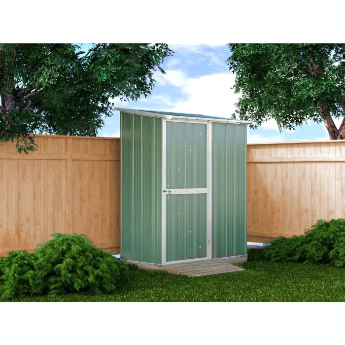 Box in Acciaio Zincato 1.55 x 1.00 m x h1.92 m - 50 KG – 1,55 metri quadri – VERDE