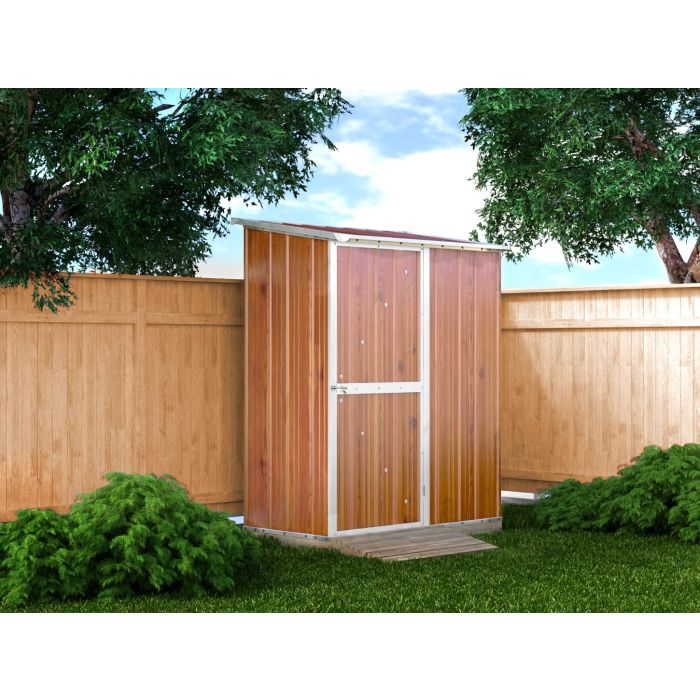 Box in Acciaio Zincato 1.55 x 1.00 m x h1.92 m - 50 KG – 1,55 metri quadri – LEGNO
