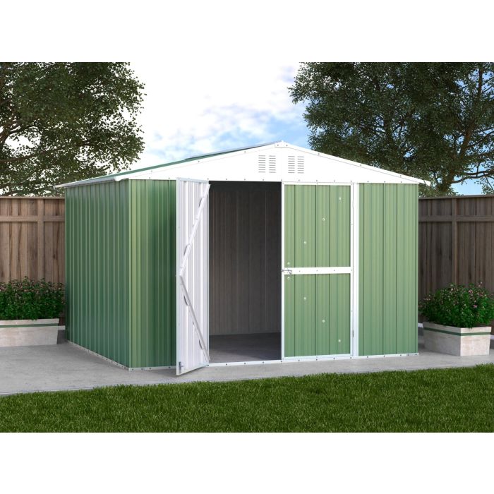 Box in Acciaio Zincato 3.27 x 2.69 m x h2.17 m - 132 KG – 8.80 metri quadri - VERDE