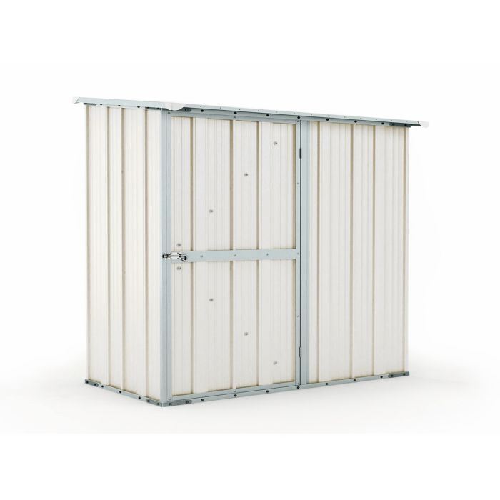 Box in Acciaio Zincato Casetta da Giardino Esterna 1.74 x 1.00 m x h1.82 m - 43 KG – 1.74 metri quadri - BIANCO