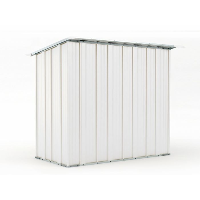 Box in Acciaio Zincato Casetta da Giardino Esterna  1.74 x 1.00 m x h1.82 m - 43 KG – 1.74 metri quadri - BIANCO