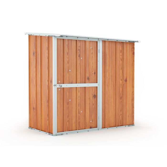 Box in Acciaio Zincato Casetta da Giardino Esterna 1.74 x 1.00 m x h1.82 m - 43 KG – 1.74 metri quadri - LEGNO