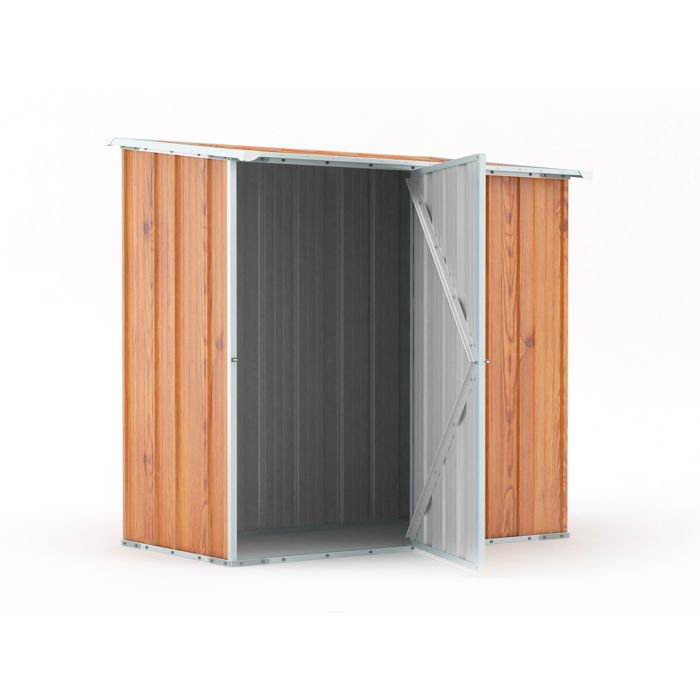 Box in Acciaio Zincato Casetta da Giardino Esterna 1.74 x 1.00 m x h1.82 m - 43 KG – 1.74 metri quadri - LEGNO