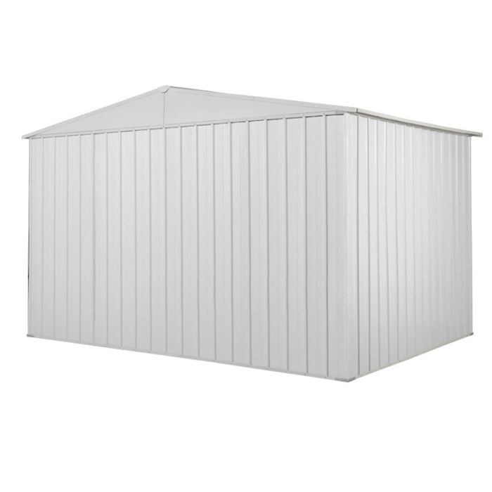Box in Acciaio Zincato Casetta da Giardino 3.60 x 1.75 m x h2.15 m - 110 KG – 6.30 metri quadri - BIANCO