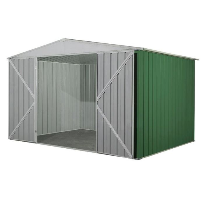 Box in Acciaio Zincato Casetta da Giardino 3.60 x 1.75 m x h2.15 m - 110 KG – 6.30 metri quadri - VERDE