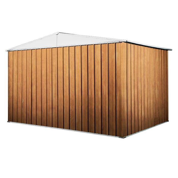Box in Acciaio Zincato Casetta da Giardino  3.60 x 1.75 m x h2.15 m - 110 KG – 6.30 metri quadri - LEGNO 