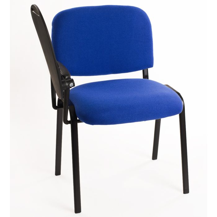 Sedia Imbottita Impilabile in Tessuto BLU - Ufficio Riunione Sala con Ribaltina Conferenze 