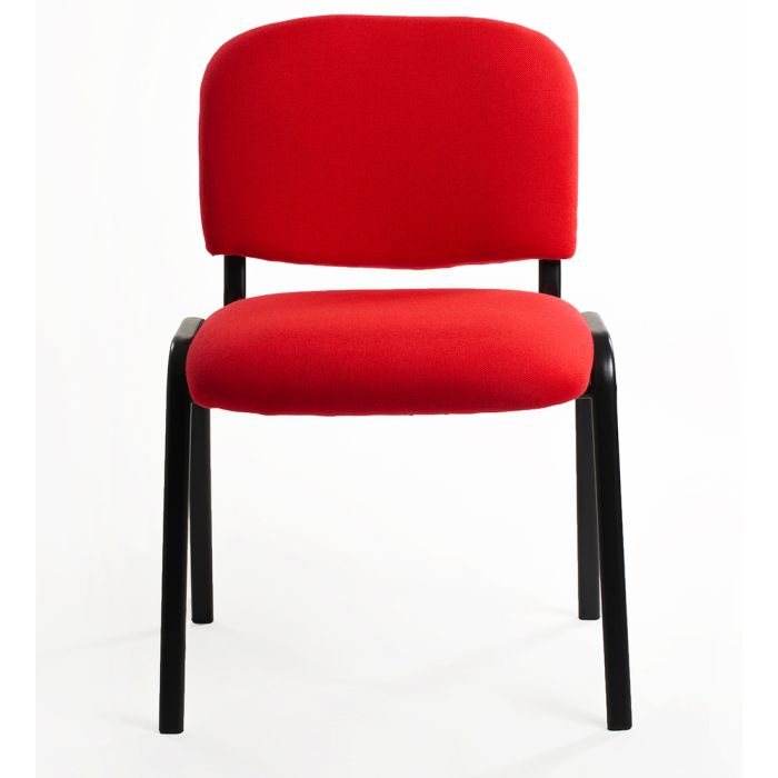 Sedia Imbottita Impilabile in Tessuto ROSSO - Ufficio Riunione