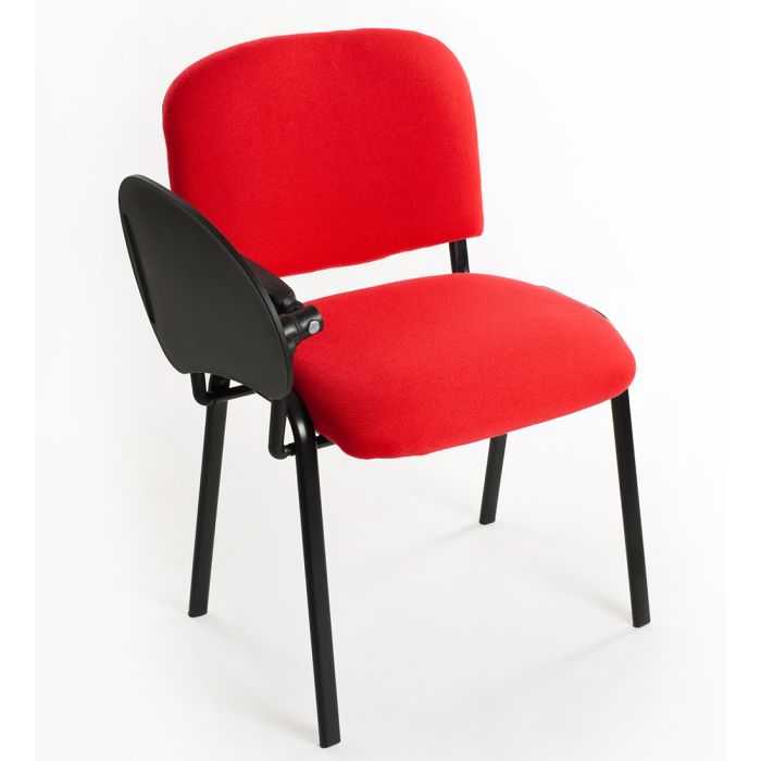 Sedia Imbottita Impilabile in Tessuto ROSSO - Ufficio Riunione Sala con Ribaltina Conferenze