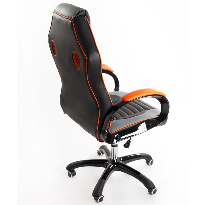 Poltrona da Ufficio Presidenziale - Mod. Sport Racing - ideale per Gaming - Arancio