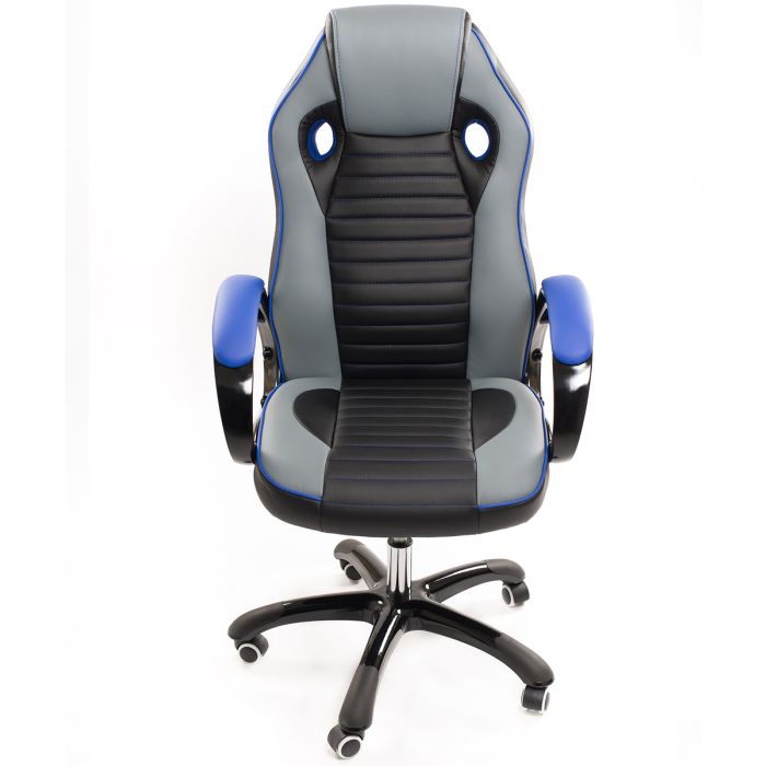 Poltrona da Ufficio Presidenziale - Mod. Sport Racing - ideale per Gaming - Blue