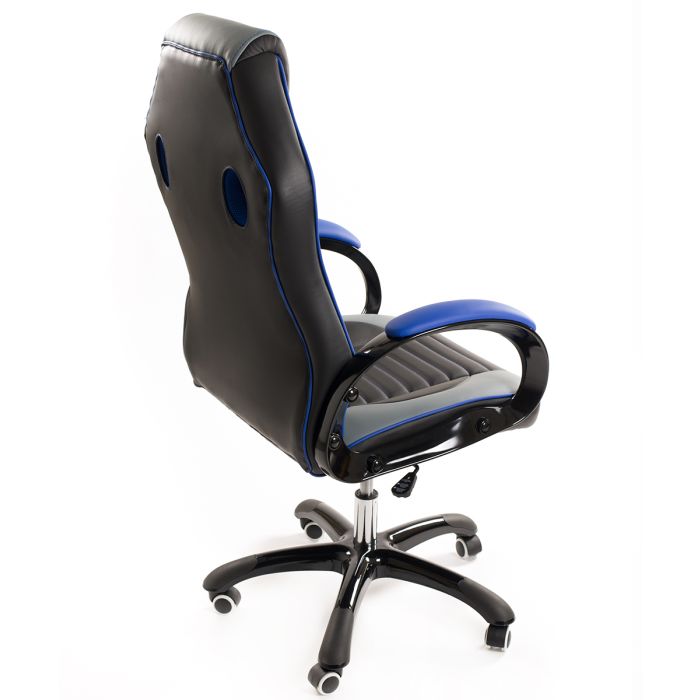 Poltrona da Ufficio Presidenziale - Mod. Sport Racing - ideale per Gaming - Blue
