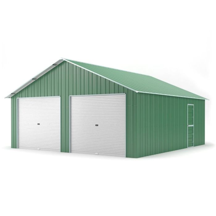 Box in Acciaio Zincato 6.64 x 7.21 m x h3.72 m - 810 KG – 43.8 metri quadri - VERDE