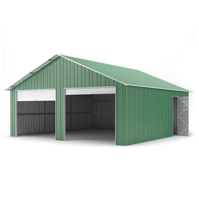 Box in Acciaio Zincato 6.64 x 7.21 m x h3.72 m - 810 KG – 43.8 metri quadri - VERDE