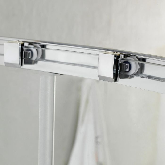 Porta Doccia modello Frame ad 1 anta scorrevole - H 185 cm vetro trasparente