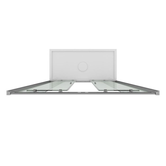 Porta Doccia modello Frame a 2 ante scorrevoli - H 185 cm vetro trasparente