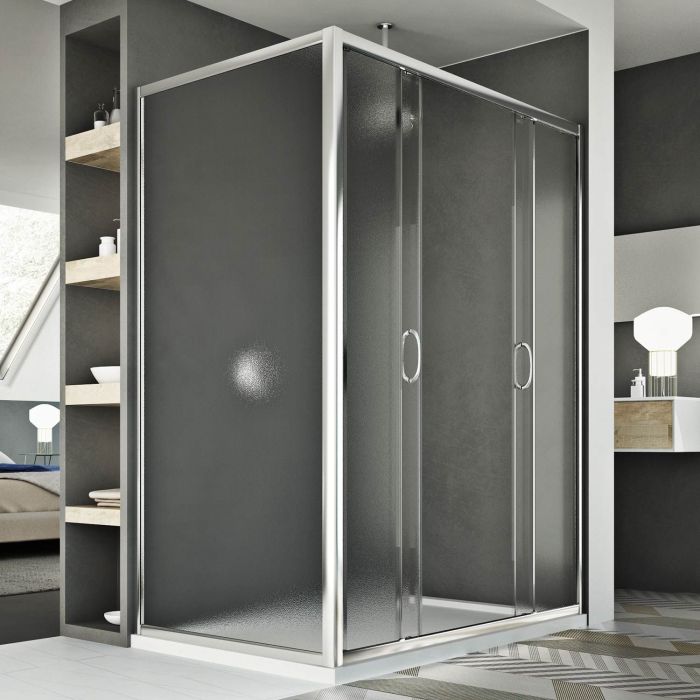 Box Doccia modello Selection 2 ante scorrevoli - H185 vetro stampato 