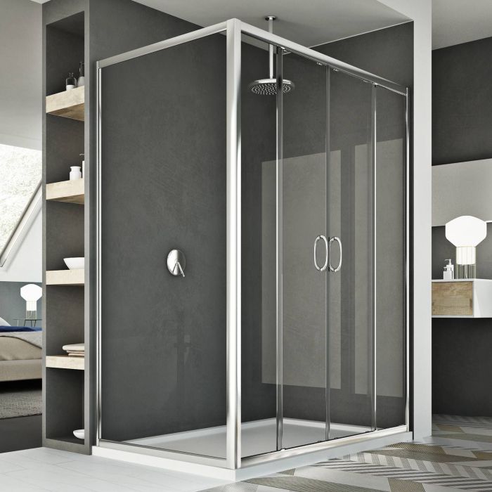Box Doccia modello Selection 2 ante scorrevoli - H185 vetro trasparente 
