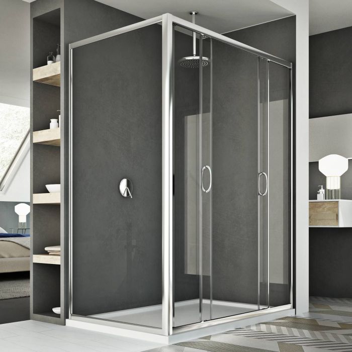 Box Doccia modello Selection 2 ante scorrevoli - H185 vetro trasparente 